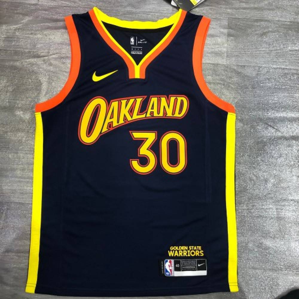 Men's Golden State Warriors Stephen Curry #30 Navy 2020/21 Swingman Jersey - City Edition-Pro Kit Vault | Brand New 26/27 Sports Jerseys